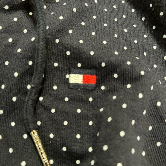 Tommy Hilfiger Navy Polka Dot Women's Hoodie - Picture 4 of 8